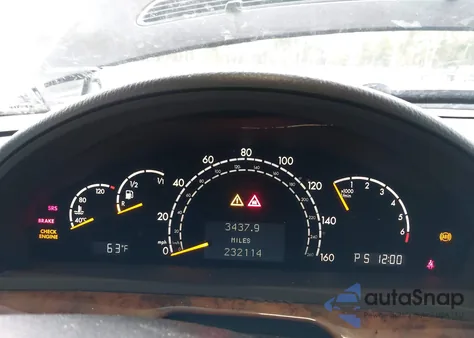 2002 Mercedes-Benz S 500 из США, поврежденный, VIN WDBNG75J12A281894